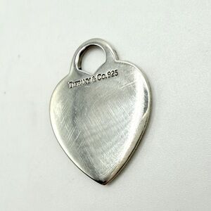 Tiffany & Co. Silver Heart Charm with Blue Pouch